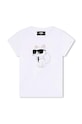 Karl Lagerfeld t-shirt dziecięcy z elastanem biały Z30211.156.162