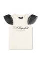 Παιδικό μπλουζάκι Karl Lagerfeld στάμπα μπεζ Z30299.156.162
