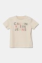 Футболка для немовлят Calvin Klein Jeans з еластаном бежевий IN0IN00222.9BYH