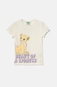 United Colors of Benetton t-shirt bawełniany dziecięcy nadruk beżowy 3I1XC10LK.G.Seasonal