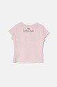 United Colors of Benetton tricou de bumbac pentru copii 3I1XG10GS.P.Seasonal roz AW24