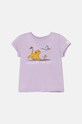 United Colors of Benetton t-shirt bawełniany dziecięcy okrągły fioletowy 3I1XG10GS.P.Seasonal