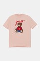 Guess tricou de bumbac pentru copii cu modele roz H4BJ06.I3Z14.9BYH