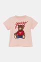 Guess tricou de bumbac pentru copii print roz H4BT01.I3Z14.9BYH