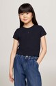 DÍVKA Dětské bavlněné tričko Tommy Hilfiger KG0KG08138.9BYH.104.122 námořnická modř