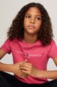 Tommy Hilfiger t-shirt bawełniany dziecięcy KG0KG05242.9BYH.74.122 różowy