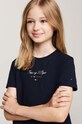 Dziewczynka Tommy Hilfiger t-shirt bawełniany dziecięcy KG0KG08178.9BYH.104.122 granatowy