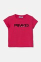 Pinko Up t-shirt dziecięcy z elastanem różowy F4PIBGTH186