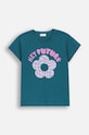 Dětské tričko Coccodrillo s elastanem tyrkysová ZC4143207VGA