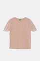 United Colors of Benetton t-shirt dziecięcy z elastanem różowy 3Q8DC10LW.G.Seasonal