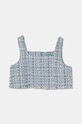 Детская блузка United Colors of Benetton короткий голубой 5NPXCH009.G.Seasonal