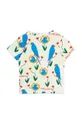 Детская хлопковая футболка Mini Rodini Parrots 100% Органический хлопок