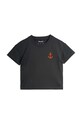 Дитяча бавовняна футболка Mini Rodini Anchor 2462011999 чорний AW24