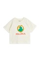 Детская хлопковая футболка Mini Rodini Parrot 2462012211 бежевый AW24