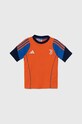 Дитяча бавовняна футболка adidas Performance JUVE TEEY IS5806 помаранчевий AW24