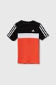 adidas t-shirt bawełniany dziecięcy LK 3S TIB T IV7443 czerwony AW24