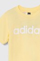 adidas gyerek pamut póló LK LIN CO TEE sárga IW0875