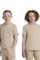 adidas Originals t-shirt bawełniany dziecięcy TEE aplikacja beżowy IX5263