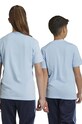 Дитяча бавовняна футболка adidas U BL TEE IX9570 блакитний