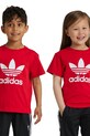 Дитяча бавовняна футболка adidas Originals TREFOIL TEE бавовна червоний IY2387