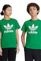 adidas Originals tricou de bumbac pentru copii TREFOIL TEE print verde IY4003