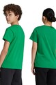 Дитяча бавовняна футболка adidas Originals TREFOIL TEE IY4003 зелений