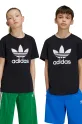 Detské tričko adidas Originals TREFOIL TEE bavlna čierna IY7421