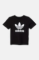 adidas Originals tricou copii TREFOIL TEE IY7421 negru AW24