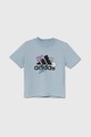adidas t-shirt bawełniany dziecięcy POS TABLE LK IZ0443 niebieski AW24
