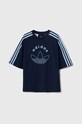 adidas Originals tricou de bumbac pentru copii IZ4549 bleumarin AW24