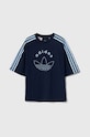 Дитяча бавовняна футболка adidas Originals IZ4549 темно-синій AW24