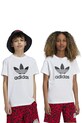 Дитяча бавовняна футболка adidas Originals TREFOIL TEE бавовна білий JE0516