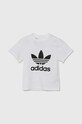 Дитяча бавовняна футболка adidas Originals TREFOIL TEE JE0518 білий AW24