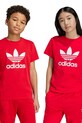 Детская хлопковая футболка adidas Originals TREFOIL TEE хлопок красный IY7423
