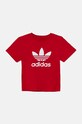 Детская хлопковая футболка adidas Originals TREFOIL TEE IY7423 красный AW24