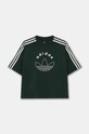 Дитяча бавовняна футболка adidas Originals TEE IY9545 зелений AW24
