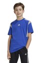 adidas t-shirt bawełniany dziecięcy B T CB wzorzyste granatowy JH1080