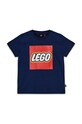 Παιδικό βαμβακερό μπλουζάκι Lego LWTANO 631 στάμπα σκούρο μπλε 12011363