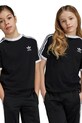 Детская хлопковая футболка adidas Originals 3STRIPES TEE аппликация чёрный IX7626