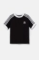 Детская хлопковая футболка adidas Originals 3STRIPES TEE IX7626 чёрный AW24