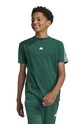 adidas t-shirt bawełniany dziecięcy U FI 3S T aplikacja zielony IX3652