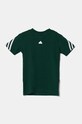 adidas t-shirt bawełniany dziecięcy U FI 3S T IX3652 zielony AW24