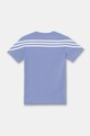 Дитяча бавовняна футболка adidas U FI 3S T IX3653 блакитний AW24