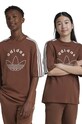 adidas Originals t-shirt bawełniany dziecięcy TEE aplikacja brązowy IY9543