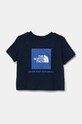 The North Face tricou de bumbac pentru copii REDBOX S/S TEE NF0A89H58K21 bleumarin AW24