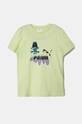 Детская хлопковая футболка Puma X TROLLS Tee хлопок зелёный 627376