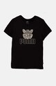 Puma tricou de bumbac pentru copii ESS+ TROPICAT Tee print negru 681822