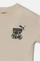 Мальчик Детская хлопковая футболка Puma ESS+ MID 90sphic Tee 681874 бежевый