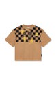 Dětské bavlněné tričko Marc Jacobs kulatý hnědá W60283.102.108