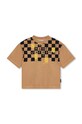 Dětské bavlněné tričko Marc Jacobs kulatý hnědá W60283.114.150